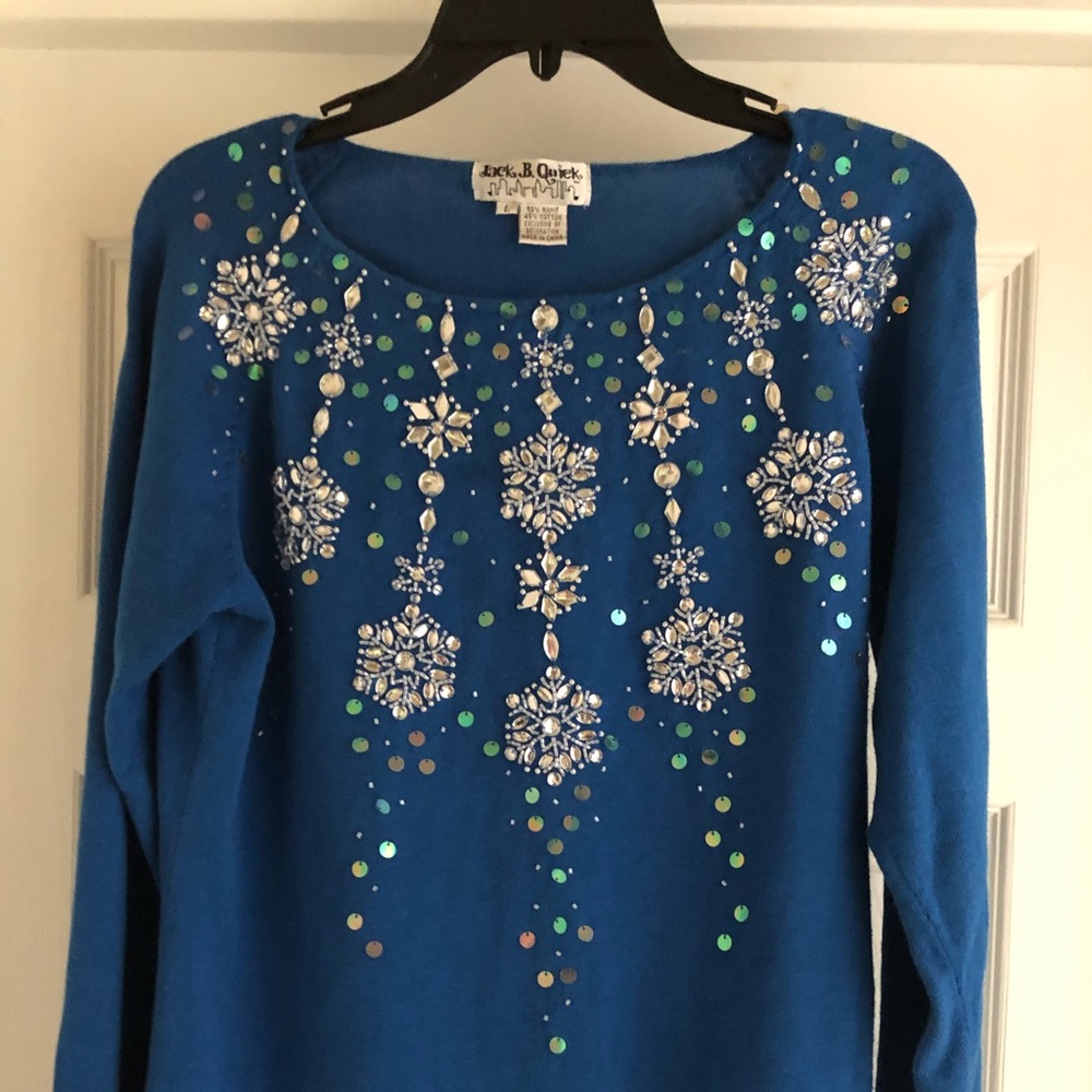 Beautiful Jack B. Quick size L snowflake sweater